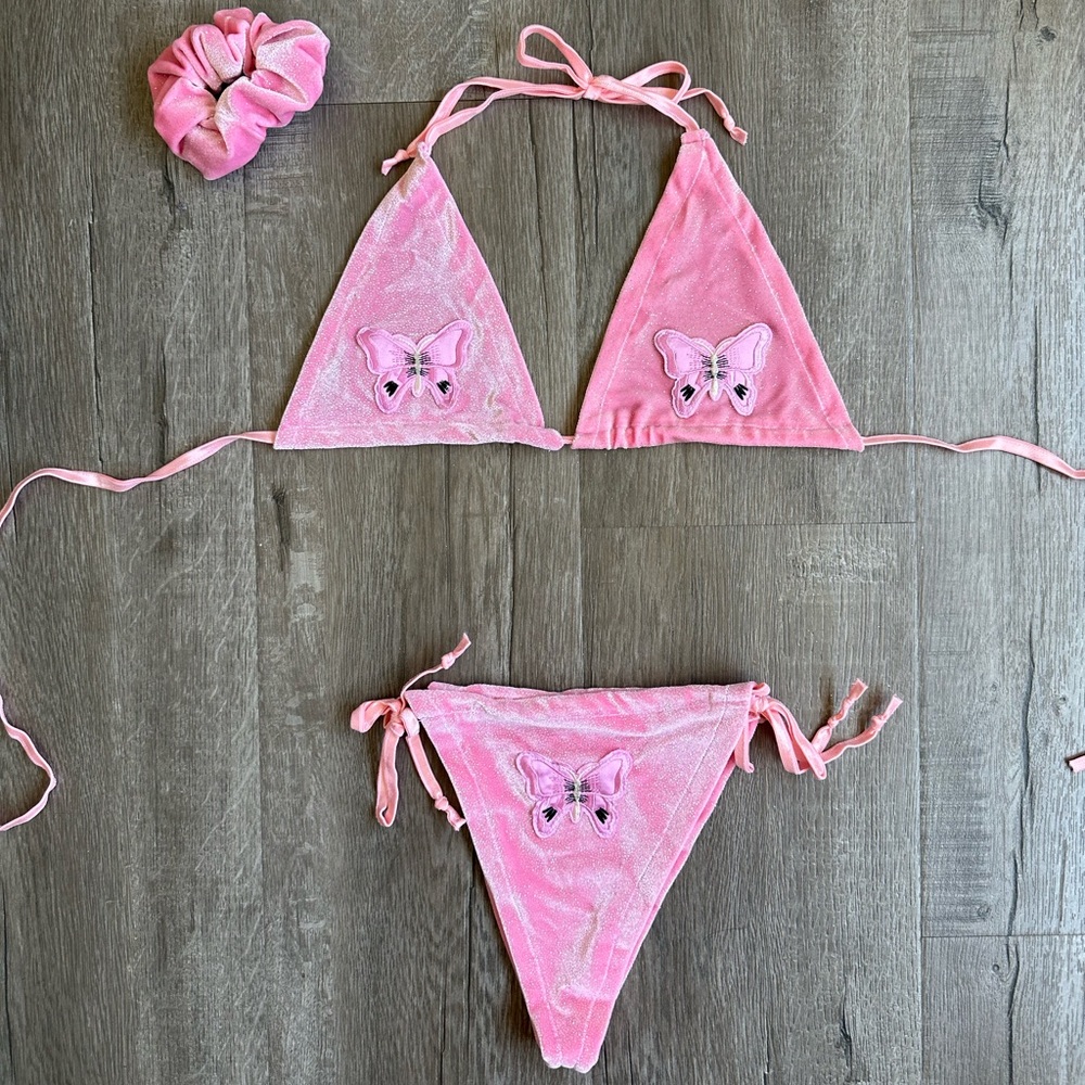 Pink Shimmer Butterfly Set from Catsgotthecream